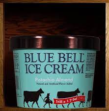 Blue bell released a new flavor to complement last year's popular camo 'n cream ice cream flavor. Blue Bell Pistachio 1 2 Gal Gj Curbside