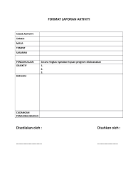 Myhdw fixed format report untuk hospital kkm, 2018. Format Laporan Aktiviti Prasekolah