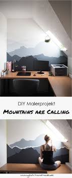 Diy Malerprojekt Mountains Are Calling Wand Malen Zuhause Diy Berglandschaft