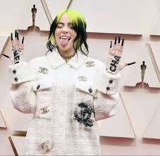 Billie Ellish 2020 Oscar In 2020 Billie Eilish Billie Green Hair