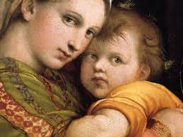 Particolare del bambino da la madonna col bambino e san giovannino nota anche come la belle jardinière del 1507, conservata al musée du louvre, paris. La Madonna Della Seggiola Di Raffaello Abstrart