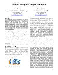 Does this make a capstone essay the most important essay you'll ever write? Sample Capstone Paper Apa Format
