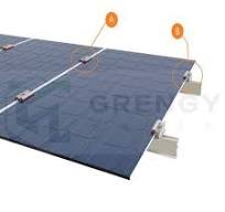 Customized Al Mid End Clamps For Thin Film Solar Panel ...