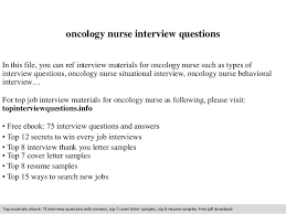 Oncology Nurse Interview Questions