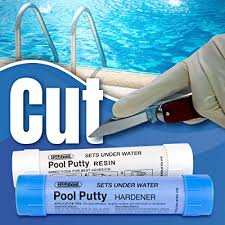 These terms usually talk about polyester resins, the first one waxed is a orthophthalic resin used in general fibreglass work where it is usually left a natural finish. Buy Epoxybond Pool Putty 2 Part Set Swimming Pool Spa Repair Easy Diy Fix Cracks Leaks Underwater Or Above Concrete Fiberglass Variety Of Other Surfaces By