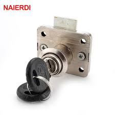 Brand Naierdi Hardware 101 Iron Drawer Lock Furniture Desk Cabinet Locker Lock 16mm Lock Core 22 Thickness With Two Key Desk With Drawers Cabinet Locks Drawers