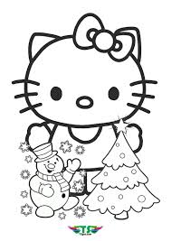 Mar 17, 2016 · printable hello kitty christmas ice skating coloring page you can now print this beautiful hello kitty christmas ice skating coloring page or color online for free. Hello Kitty And Snowman Christmas Coloring Page Tsgos Com Tsgos Com