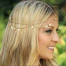 Check spelling or type a new query. Amazon Com Aukmla Gold Small Coins Hair Chain Boho Festival Wedding Headpiece Head Chain Spring Summer Christmas Headchain Gold Hair Jewelry For Women And Girls Beauty