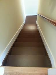 Paint The Stairs Going Down To An Unfinished Basement Brown Makes Them Look Nicer And Hides The Sc Basement Renovations Basement Makeover Basement Inspiration