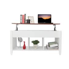 This interactive lift top white coffee table combines fun and practicability for people. Lift Top Coffee Table W Hidden Compartment Storage Shelves Modern Furniture Ebay