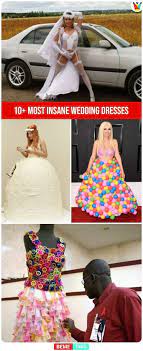 Here Are 10 Of The Most Insane Wedding Dresses Weddings Weddingdress Funny Humour Crazyweddingdresses Fu Funny Dresses Weird Wedding Dress Funny Fashion