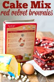 Red Velvet Brownies From Cake Mix And 2 Other Ingredients Cake Mix Brownies Are The Best R Red Velvet Cake Mix Recipes Red Velvet Brownies Cake Mix Brownies