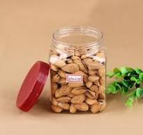 Round Lids Wide Mouth Stackable Cookie Food Mason Wholesale 940ml Pet  square clear Plastic Grip Jars