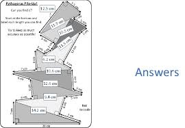 The idea is that pupils have to start with the information they have in the bottom triangle and work their way up through the stack, finding missing side lengths to allow them to calculate the length of the hypotenuse of the top triangle. Pythagoras Finding Abc Worksheet A The Worksheet Is