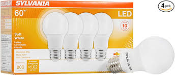 High quality, beautiful bright light. Amazon Com Ledvance 73888 046135738883 Sylvania 60w Equivalent Led Light Bulb A19 Lamp 4 Pack Energy Saving Longer Life Medium Base Efficient 8 5w Soft White 2700k 4 Count Home Improvement