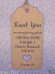 Check spelling or type a new query. Personalised Charity Donation Gift Tag Wedding Favour Guest Label Ebay Wedding Gifts For Guests Charity Donation Gift Wedding Favor Gift Tags