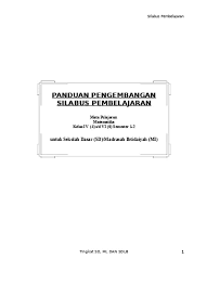 Soal pat matematika kelas 4 part 1 th. Contoh Silabus Matematika Sd Mi Ktsp Terbaru