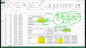 Multiple Regression In Excel Youtube