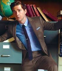 Dark Brown Suit With Light Blue Shirt Mensuit Suit Fashion Brown Suits Well Dressed Men