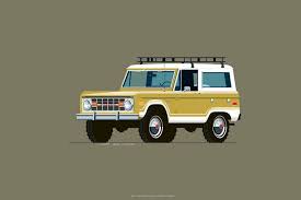 Ex Industrial Designer S Hyper Clean Vintage Car Illustrations Ford Bronco Car Illustration Bronco