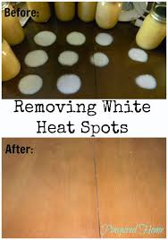 Pinspired Home Removing White Heat Spots Like Magic White Wood Stain White Heat Dark Wood Table