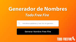 Generador De Nombres Para Free Fire Todofreefire