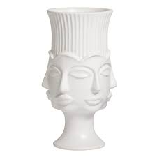 What is the purpose of a vase? Odyssey Ceramic Face Vase White Rfd