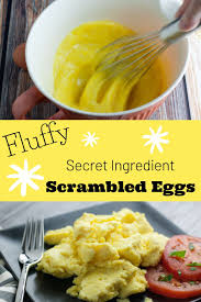Secret Ingredient Scrambled Eggs Recipe Healthy Egg Recipes Delicious Breakfast Recipes Scrambled Eggs