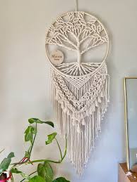 More easy diy macrame projects for beginners. Large Customised Tree Of Life Macrame Wall Hanging Mothers Day Gift Christmas Gift Giftable Item Macrame Patterns Tutorials Macrame Wall Hanging Patterns Macrame Patterns