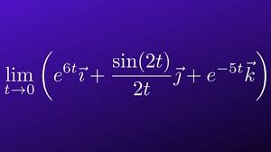 Limit Of A Vector Valued Function With Exponentials And Trig Functions Math Videos Math Function