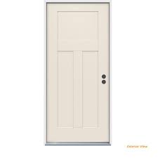Jeld Wen 36 In X 80 In 3 Panel Craftsman Primed Steel Prehung Left Hand Inswing Front Door Thdjw166100370 Door Design Interior Doors Interior Craftsman Door
