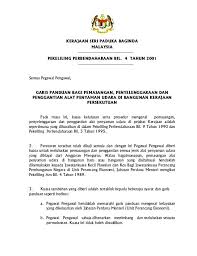 Kerajaan Seri Paduka Baginda Malaysia Pekeliling Perbendaharaan Bil 4 Tahun 2001 Semua Pegawai Pengawal Garis Panduan B Projects To Try Fails Tri