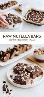 These Raw Nutella Bars Make For A Healthy And Quick Snack Made With Just 5 Simple Ingredients You Probably Al Raw Vegan Desserts Raw Dessert Recipes Raw Snacks