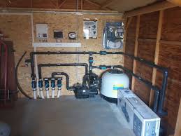 Local Technique Piscine Avec Pompe A Chaleur A Labastide St Pierre 82370 Tarn Et Garonne 82 Local Piscine Local Tecnique Piscine Piscine