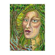 Three Graces Near a Pond Jigsaw Puzzle by Laura Gail Sweeney