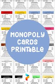 You can also make your own board using free drawing software online, like google draw. 10 Best Monopoly Cards Printable Printablee Com