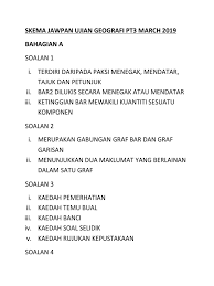 Skema Jawpan Ujian Geografi Pt3 March 2019 Pdf