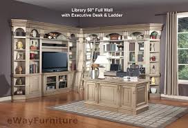 They are a unique way of decorating a home, and they come in different colors and styles. Allure Library 50 Full Wall With Executive Desk And Ladder