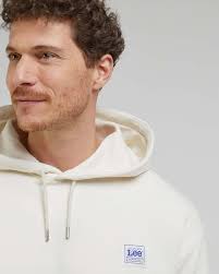 Lee Pocket Hoodie Cream White XS