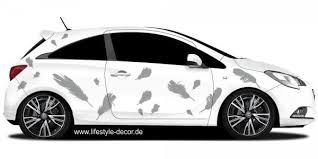Autotattoo Mit Federn Fur Ein Modernes Automobil In 2020 Auto Aufkleber Aufkleber Furs Auto Fahrzeuge