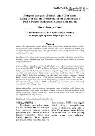 Keterkaitan bahan pembelajaran dengan pokok bahasan lainnya 4. Pdf Pengembangan Bahan Ajar Berbasis Komputer Dalam Pembelajaran Matematika Pada Pokok Bahasan Kubus Dan Balok Eduma Tadris Matematika Academia Edu
