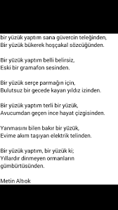 Bir Yuzuk Yaptim Sana Guvercin Teleginden Metin Altinok Siir Edebiyat Hayat
