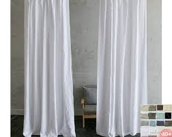 Pattern Black And Cream Curtains Cream With Black Flowered Pattern French Door Curtain Etsy In 2020 White Linen Curtains Custom Curtains Linen Curtain Panels