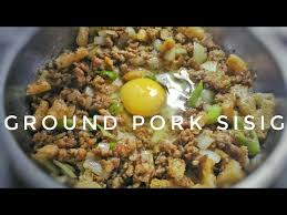 One Pan Ground Pork Sisig Filipino Recipe Food Bae Youtube