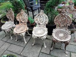 Online shopping for garden & outdoors from a great selection of garden dining chairs, bean bag chairs, rocking chairs, roofed wicker beach chairs & more at everyday low prices. Set Of Four 19th Century Cast Iron Garden Chairs 734543 Sellingantiques Co Uk