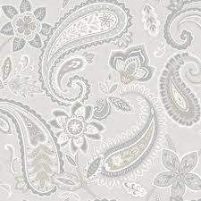 Black And White Floral Wallpaper Nz Paradise Indira 98381 By Holden Paisley Wallpaper Metallic Wallpaper Retro Room
