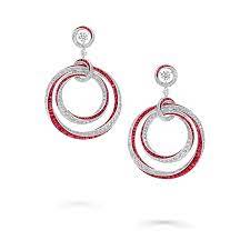 Spiral Multi Hoop Earrings Ruby And Diamond Graff Spiral Jewelry Blue Crystal Earrings Silver Circle Earrings