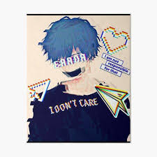 Over 72 anime sad posts sorted by time, relevancy, and popularity. Help Me Glitch Sad Anime Boy Art Board Print By Simouser Redbubble