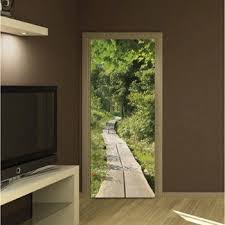 Sticker Decoratif Chemin Dans L Herbe 83 Cm X 204 Cm Mobilier De Salon Trompe L Oeil Porte Poster Porte