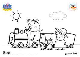 Peppa è una pasticciona e si caccia sempre nei guai, quando esce di casa si perde sempre tra le strade e la mamma la prende in giro. Peppa Pig Disegni Da Colorare Peppa Pig Sul Treno Con Nonno Pig Disegna E Colora Con Filastrocche It Disegni Da Colorare Peppa Pig Disegni